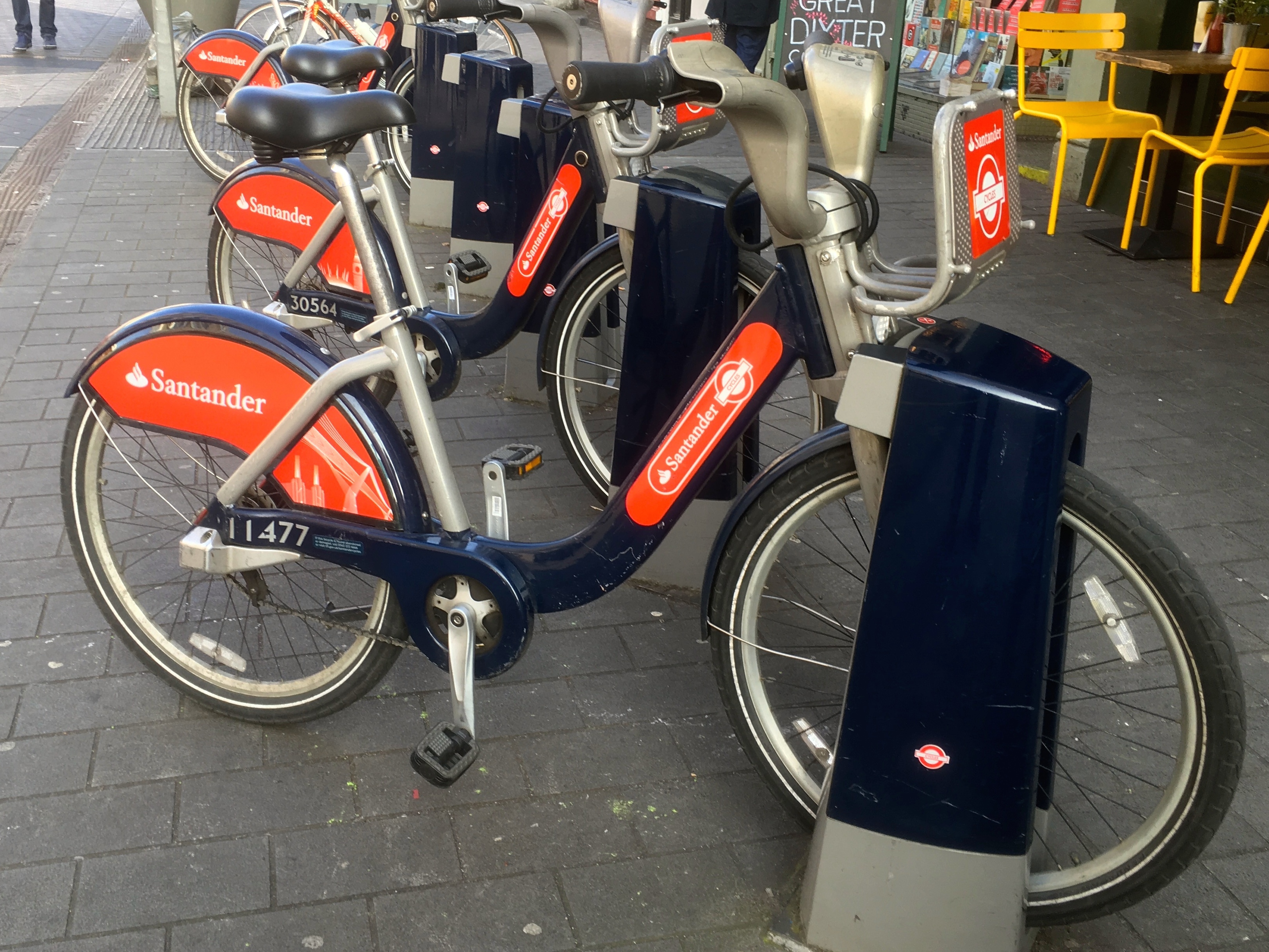 Hire bike docking station
